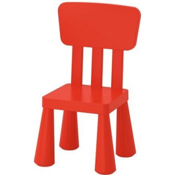 Ikea MAMMUT plastová židle 39 x 67 cm červená