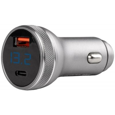 Amio USB nabíječka do auta s voltmetrem 12/24V USB+USB-C 38W | – Zboží Živě