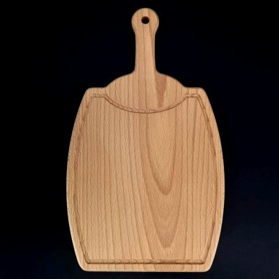 Prkénko AMADEA Dřevěné prkénko s drážkou ve tvaru sudu, masivní dřevo, 36x21x1,5 cm (85774-00) – Zboží Mobilmania