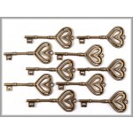 Přívěsek vintage klíček 6 cm - stříbrný - 1 ks – Sleviste.cz