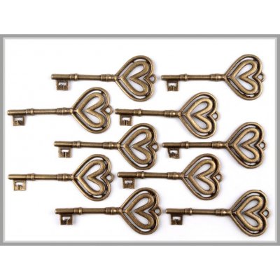 Přívěsek vintage klíček 6 cm - stříbrný - 1 ks – Sleviste.cz