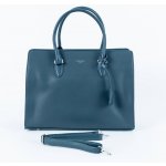 David Jones Paris velká elegantní kabelka do ruky CH21083 paví modrozelená na formát A4 – Zbozi.Blesk.cz