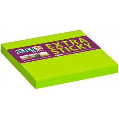 Samolepicí blok na poznámky STICKN extra silný 76 × 76 mm neonově zelený 90 listů 21672 – Hledejceny.cz