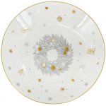 by inspire Vánoční hluboký porcelánový talíř Stříbrná Koleda, 20,5 cm, stříbrná/zlatá – Hledejceny.cz