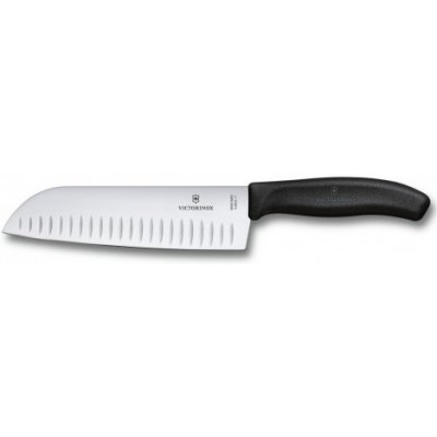 VICTORINOX japonský fibrox s výbrusem proti lepení 6.8523.17 Santoku 17 cm Barva čierna – Zboží Mobilmania