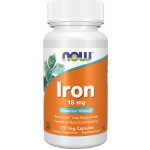 NOW Foods Iron Bisglycinate chelát 18mg 120 kapslí – Hledejceny.cz
