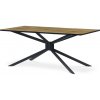 Jídelní stůl Autronic jídelní stůl HT-885 OAK, 180 x 90 cm, MDF 3D dekor divoký dub, kov černý mat