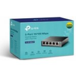 TP-Link switch TL-SF1005LP (5x100Mb/s, 4xPoE, 41W, fanless) – Zboží Živě