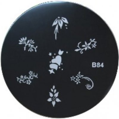 Razítkovací destička na nehty ornamenty B84 – Zboží Dáma