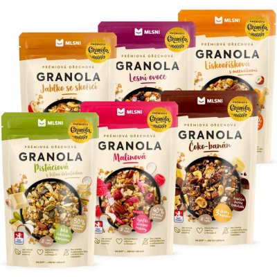 Mlsni Prémiová granola Multipack 5+1 zdarma 6 x70 g – Sleviste.cz
