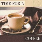 Ubrousek 33x33cm Čas na ranní kávu – Zboží Dáma