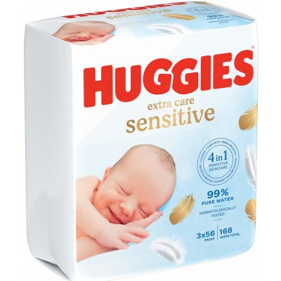 Huggies Extra Care Sensitive vlhčené ubrousky 3 x 56 ks – Zbozi.Blesk.cz