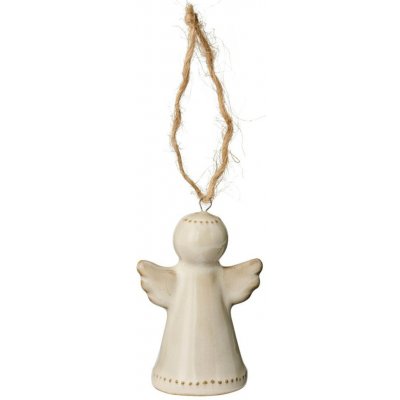 Ib Laursen Závěsná dekorace Ornament Angel, krémová barva, keramika – Hledejceny.cz
