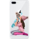 Pouzdro iSaprio Kissing Mom Brunette and Boy Apple iPhone 8 Plus