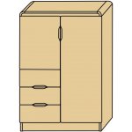 Roalholz moderní prádelník z masivu KUMI VIII DV 113x75x40 – Zboží Dáma