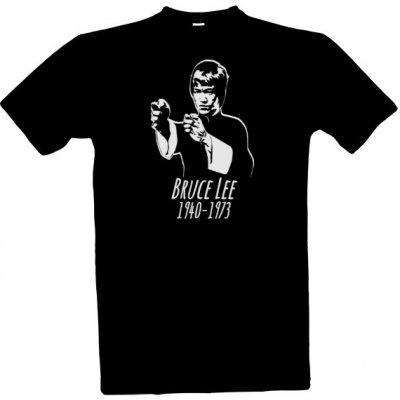 Lee tričko s potiskem Bruce pánské černé – Zboží Mobilmania