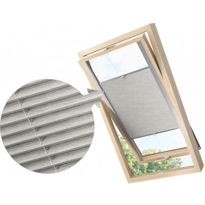 Zebra-shop Zastiňující roleta Plissé pro střešní okno Sv. Šedý melír PD306 Velux C02 stříbrná – Zbozi.Blesk.cz