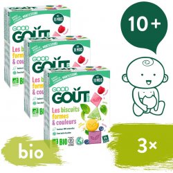 Good Gout BIO Sušenky Barvy a tvary 3 x 80 g