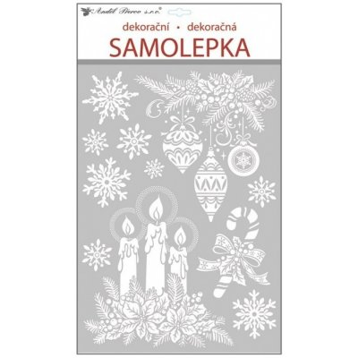 Anděl Bílé samolepky s glitry svíčky 30 x 50 cm 10337 – Hledejceny.cz