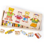 Bigjigs oblékací puzzle v krabičce Medvědí rodinka – Sleviste.cz