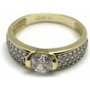 Prsteny Diante Zlatý prsten s bílým kamenem 59621030