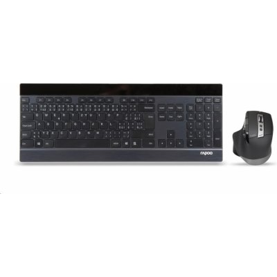 RAPOO set klávesnice a myš 9900M multi-mode bezdrátový ultra-slim CZ,SK, černá (100000571091)