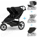 Thule Set 5v1 Urban Glide 3 Double Black 2024 + pláštěnka + ochranná síť + 2x madlo