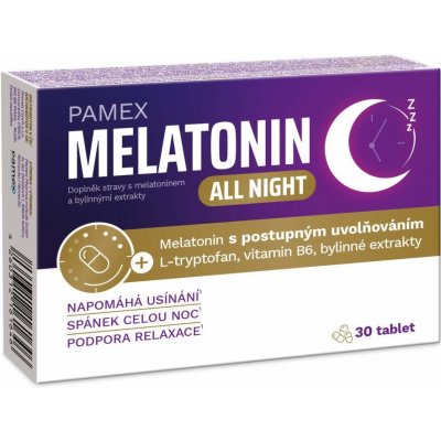 Pamex Melatonin all night 30 tablet – Zbozi.Blesk.cz