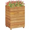 Květináč a truhlík vidaXL Vyvýšený záhon 50 x 40 x 72 cm recyklované teakové dřevo a ocel