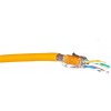 síťový kabel EFB 21.42.0907 S/FTP (PiMF), kulatý, kat.7, LSOH, lanko, 100m, oranžový
