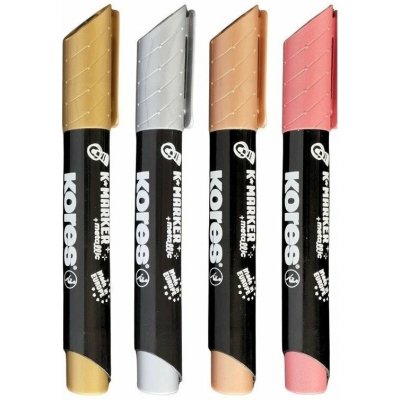 Kores kreativní popisovač K-Marker Metallic set 4 ks, metalické barvy – Zboží Živě