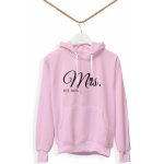 Personal Párová dámská mikina s vlastním textem Mrs. EST. Černá – Zboží Mobilmania