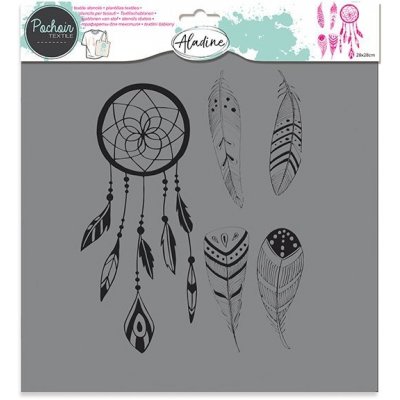 Plastová šablona AladinE Peříčka 28 x 28 cm – Zbozi.Blesk.cz