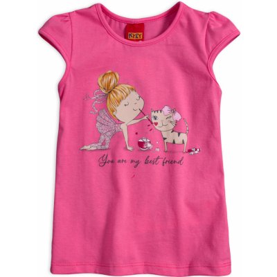 Dívčí tričko KYLY BEST FRIEND růžové – Zboží Dáma