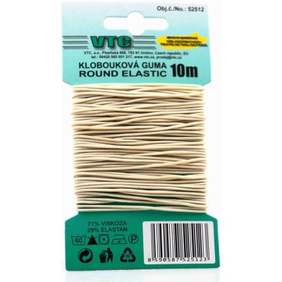 VTC Klobouková guma 1,2 mm - na kartě béžová – Zboží Mobilmania