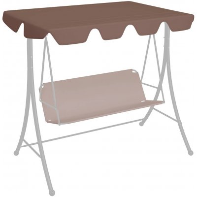 OMAXI 116067 Náhradní stříška na zahradní houpačku hnědá 188/168x145/110 cm – Zboží Dáma