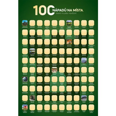 LOVEE Stírací plakát 100 míst které musíte navštívit 1208 – Zboží Mobilmania