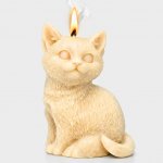 Svíčkománie3D Koťátko 45 g bílá – Zboží Dáma