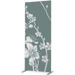 Jansen Display Potištěná látková dělící stěna Deco 100-200 Japonské třešňové květy zelené ECO, 1020 x 2020 mm – Zboží Živě