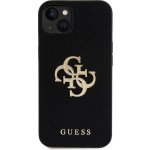 Guess PU Perforated 4G Glitter Metal Logo iPhone 13 černé – Zboží Mobilmania