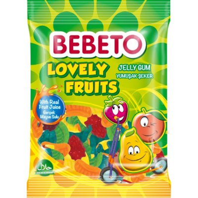 BEBETO LOVELY FRUITS - želé směs ovoce 80 g