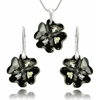 Swarovski Elements Clover krystal 19 mm Stříbrná sada 31262.1 – Zboží Dáma