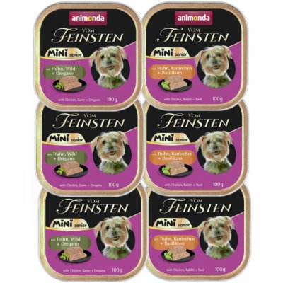 Animonda Vom Feinsten mini senior Mix příchutí 6 x 100 g – Sleviste.cz