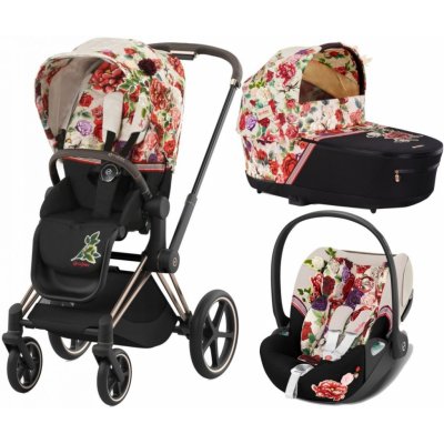 CYBEX Rám Priam 4.0 Seat Pack Lux Carry Cot + Cloud T i-Size Spring Blossom 2023 Light – Zboží Mobilmania