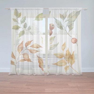 Sablio Záclony Barvy podzimu: 2ks 150x250cm – Zboží Mobilmania