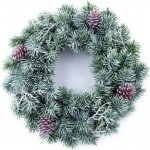 decoDoma Umělý věnec chvojí ojíněný, pr. 36 cm – Zboží Dáma