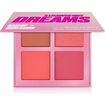 Makeup Obsession Blush Crush konturovací paletka tvářenek Strawberry Dreams 4,4 g
