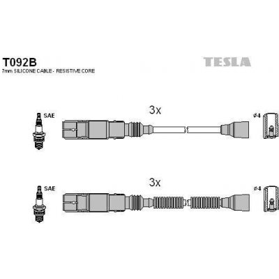 Sada kabelů pro zapalování TESLA T092B | Zboží Auto