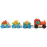 Tender Leaf Toys skládací vláček Happy Train 14dílná souprava s 3 vagony a geometrickými tvary – Zbozi.Blesk.cz