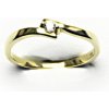 Prsteny Čištín zlatý s čirým zirkonem žluté zlato VR 38